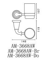 Стакан Art&Max Bianchi (Бьянки) AM-3668AW-Br схема 2