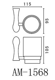 Стакан Art&Max Elegant AM-1568 схема 2