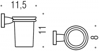 Стакан подвесной Colombo Basic B2702 схема 3