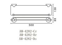 Полочка стеклянная Art&Max Bohemia AM-E-4282-Br схема 2