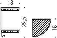 Двухярусная полка-решетка для душевой Colombo Complimenti B9604 схема 3