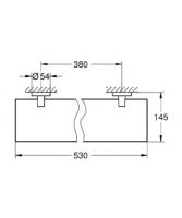 Полка стеклянная Grohe Essentials 40799001 схема 2