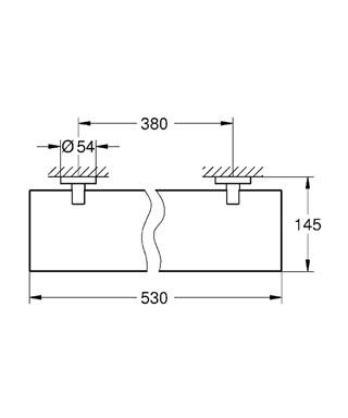 Полка стеклянная Grohe Essentials 40799001 схема 2