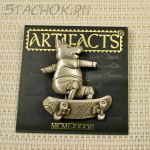 Брошь "Хрюн-скейтбордист" (JJ США)