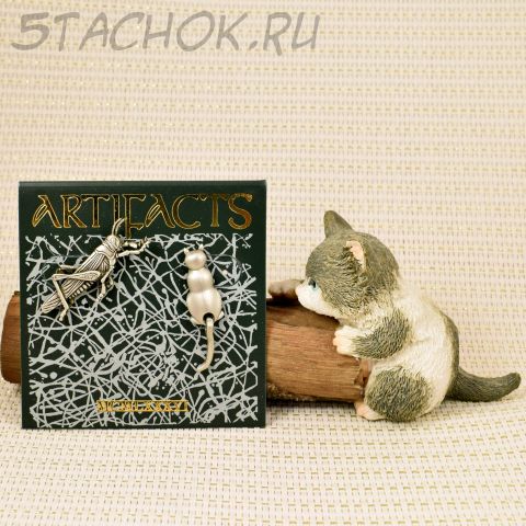 Дуэт брошей "Кошечка и кузнечик" (JJ США)