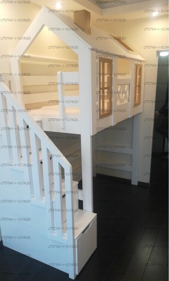 Кровать-чердак Домик Felicia №71