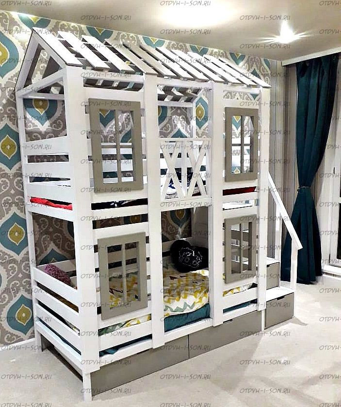 Двухъярусная кровать Домик Felicia №29А