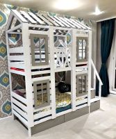 Двухъярусная кровать Домик Felicia №29А