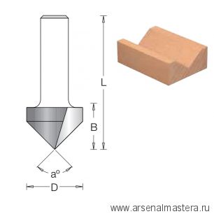 Фреза пазовая V-образная DIMAR 31,8 x 25,4 x 63,5 x 12 угол 90 1050229