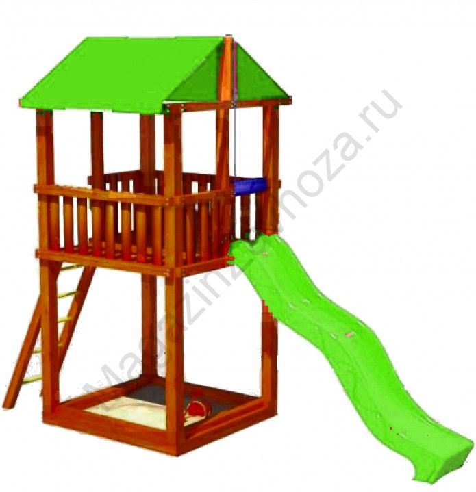 Деревянный игровой городок с песочницей