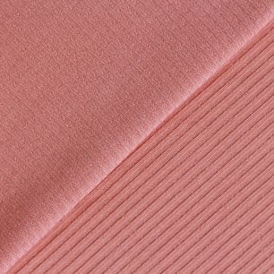 Лоскут трикотажной ткани "Лапша" - Персиковый