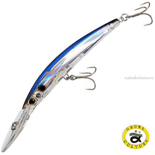 Воблер Grows Culture Crystal 3D Minnow 130 мм / 25 гр / Заглубление: до 4+ м / цвет: 001