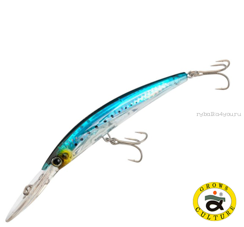 Воблер Grows Culture Crystal 3D Minnow 130 мм / 25 гр / Заглубление: до 4+ м / цвет: GHIW