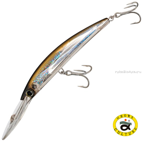 Воблер Grows Culture Crystal 3D Minnow 130 мм / 25 гр / Заглубление: до 4+ м / цвет: SBR