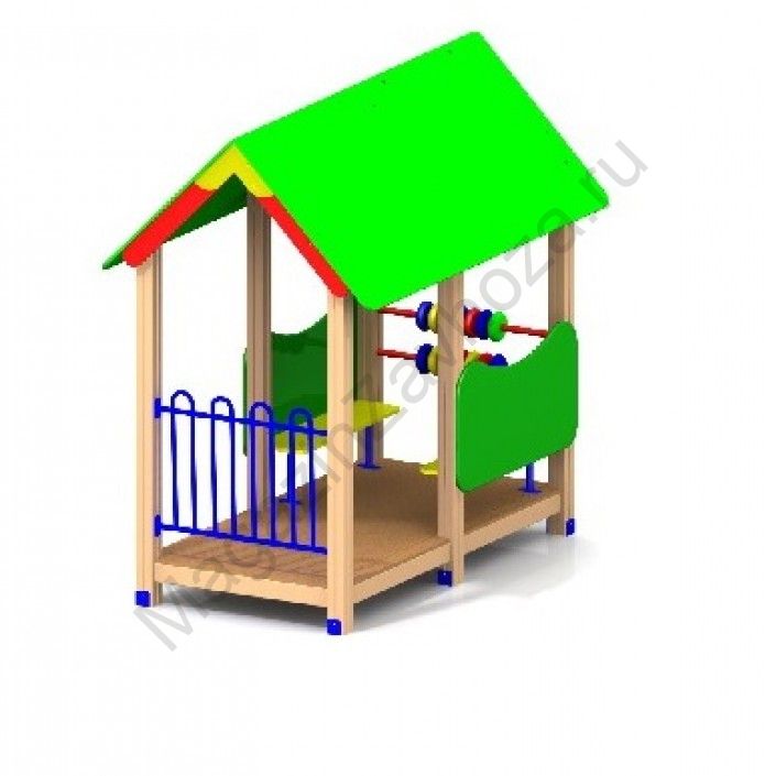 Теневой навес с счетами и забором