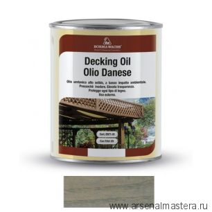 ОСЕНЬЮ ДЕШЕВЛЕ! Масло датское Decking Oil 1 л для террас цвет 1012 Серый для наружных работ Borma 4971IL-DS1012