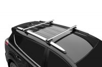 Багажник на рейлинги Toyota RAV4 2013-19, Lux Элегант, аэродинамические дуги 53 мм