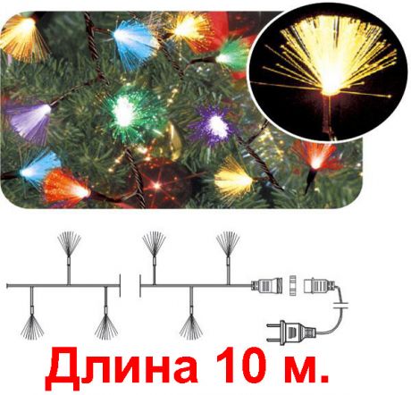 Кисточки переливающиеся, 100 светодиодов