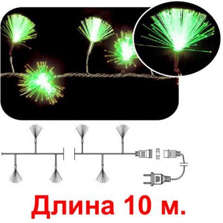Гирлянда Кисточки зеленые мерцающие