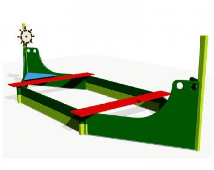 Игровой модуль песочница Кораблик без крыши (2 лавочки)