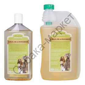 Добавка для поддержания ЖКТ, состояния шерсти и кожи Garlic Oil & Fenugreek Великобритания