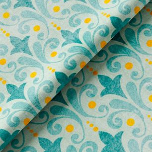 Хлопок Сатин - Мятные узоры 50х37 limit