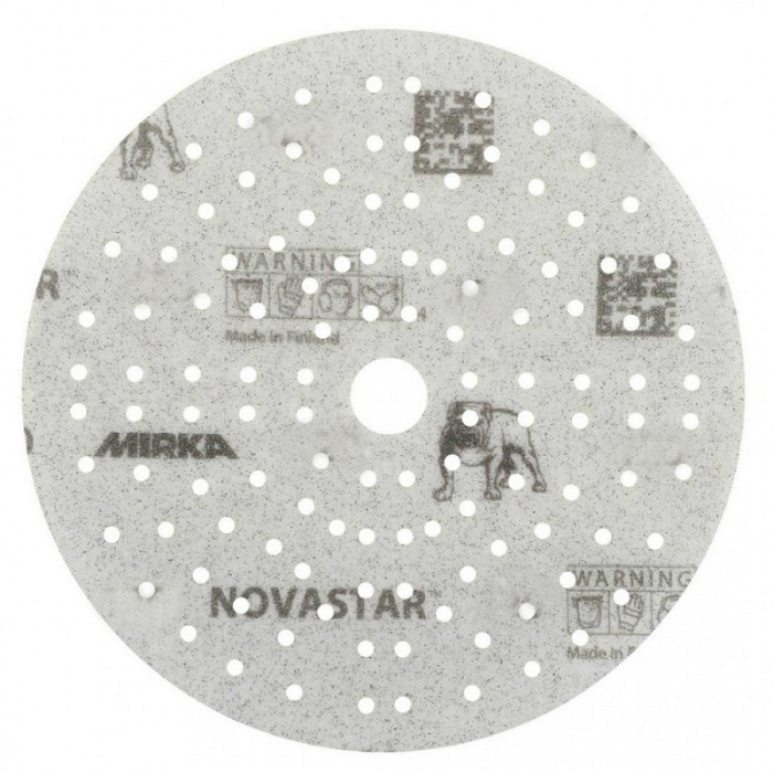Mirka NOVASTAR Шлифовальный материал на пленочной основе, липучка, 150мм., 121 отверстие, P400, (упаковка 100 шт.)