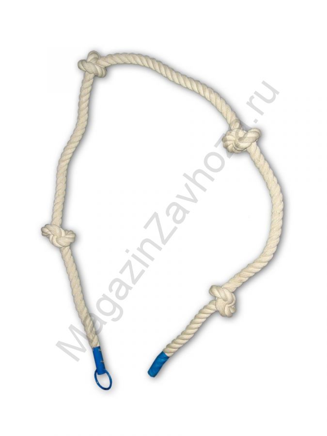 Канат для лазания с узлами х/б  5м. диам. 30мм