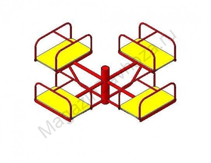 Карусель 4 места с ручками