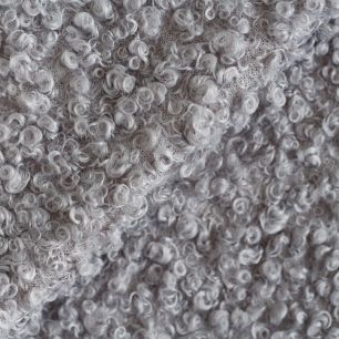 Мех искусственный для барашка - крупный серый 50х37