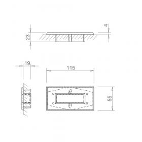 Ручка Tupai 2650 для раздвижных дверей