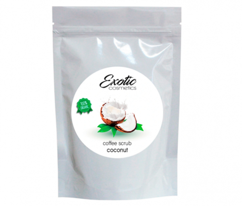 EXOTIC COSMETICS Кофейный скраб с нежным ароматом кокоса, 220 гр
