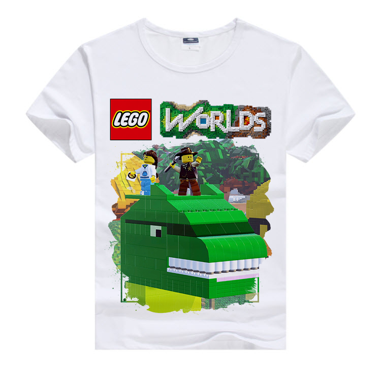 Футболка с героями игры Lego Worlds