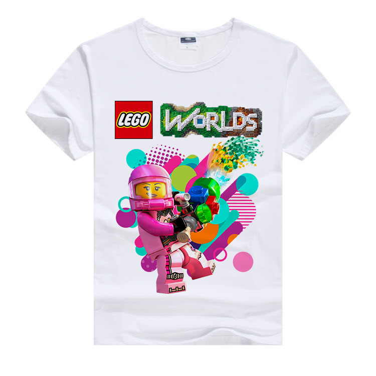 Футболка с героями игры Lego Worlds