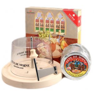 Подарочный набор - нож Жироль и сыр Тет Де Муан в серебре