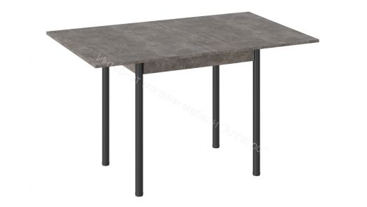 Стол «Родос» Тип 2 с опорой d40 (Черный муар/Ателье темный)