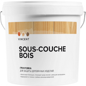 Грунтовка для Древесины Vincent Sous Couche Bois 9л без Запаха / Винсент Со Куш Боис