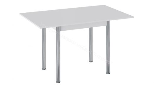 Стол «Родос» Тип 2 с опорой d40 (Черный муар/Белый)