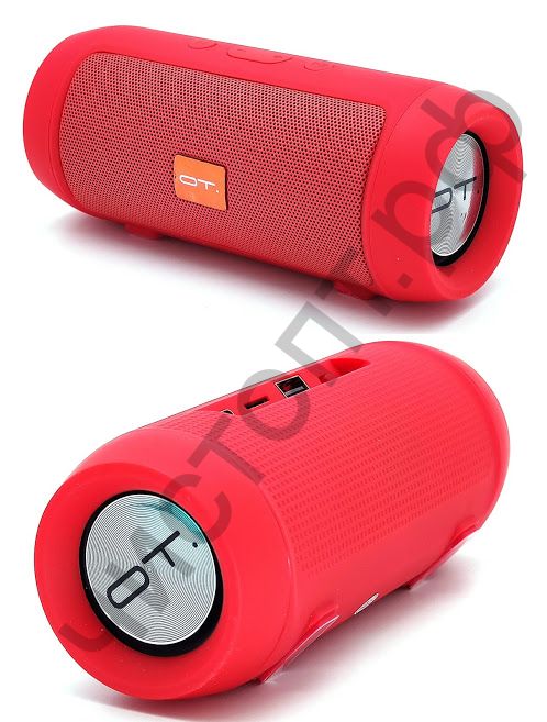 Колонка универс.с радио OT-SPB12 (006) (TF, USB, FM) красная