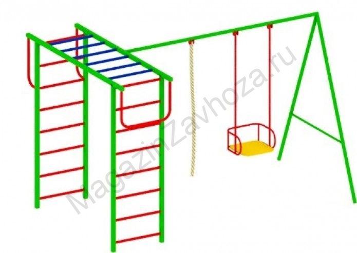 Качели Комплекс (с рукоходом и канатом)