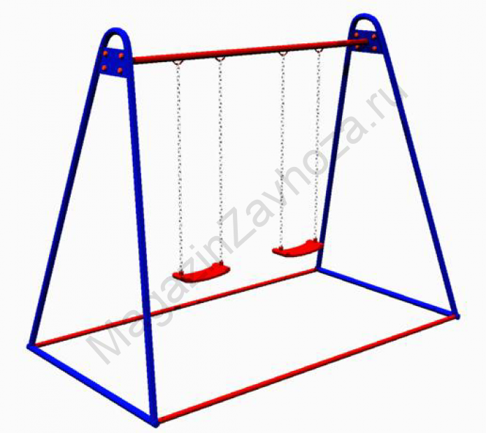 Качели Двойные пластик на цепи
