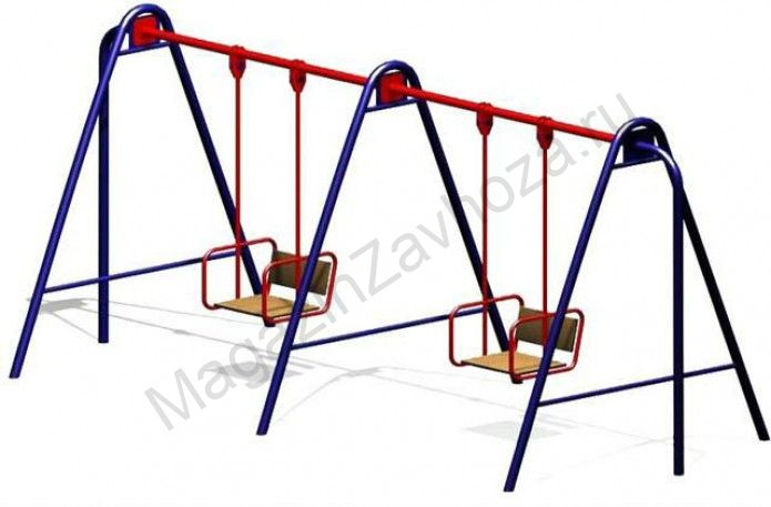 Качели Двойные с усилением сбоку
