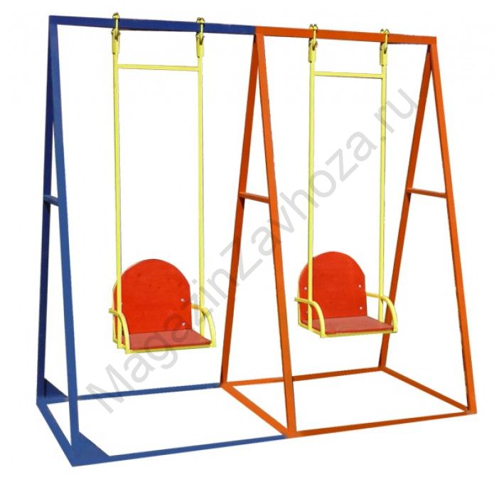 Качели Двойные Сиденья деревянные