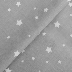 Хлопок Звёздочки на сером 50х40