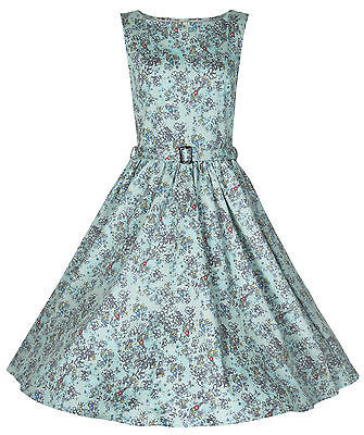 Вечернее платье "Одри Хепберн" с цветочным принтом в стиле ретро