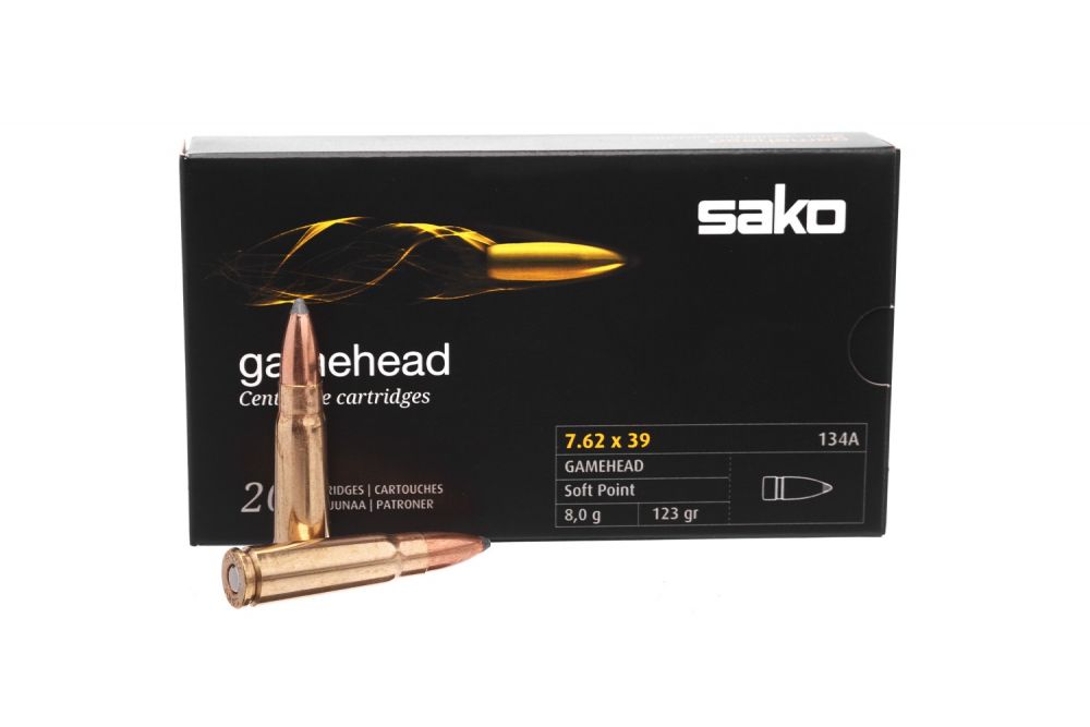 Патрон нарезной Sako Gamehead SP кал.7.62x39 8,0гр