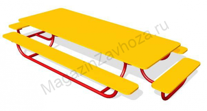 Детский Стол прямоугольник с 4 лавочкам