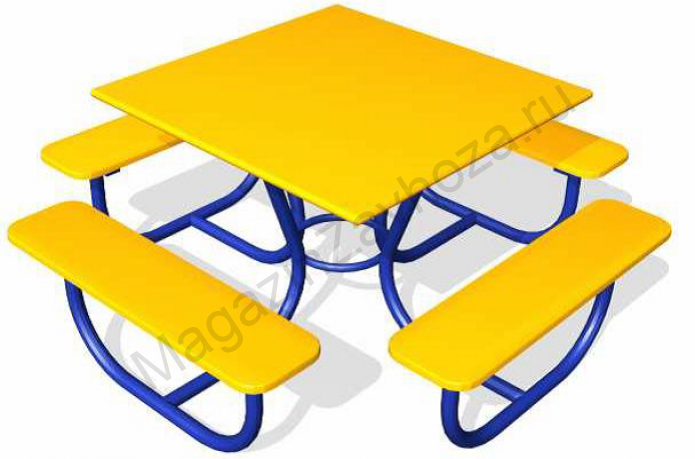 Стол со Скамейками 4 лавочки