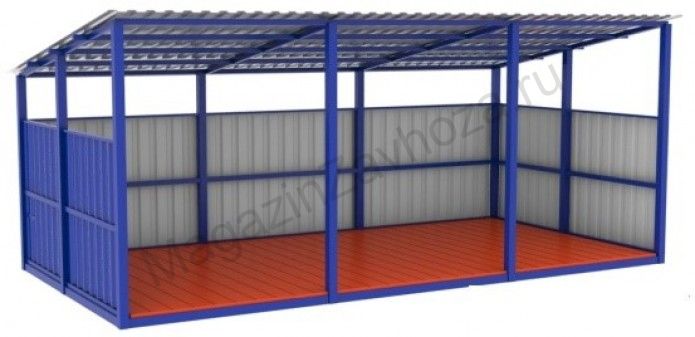 Теневой навес "Веранда" синяя