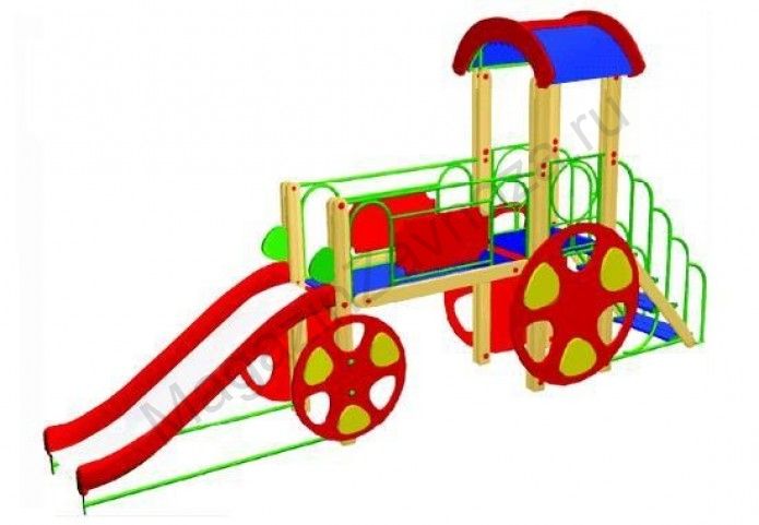 Паровоз с горкой и лестницой